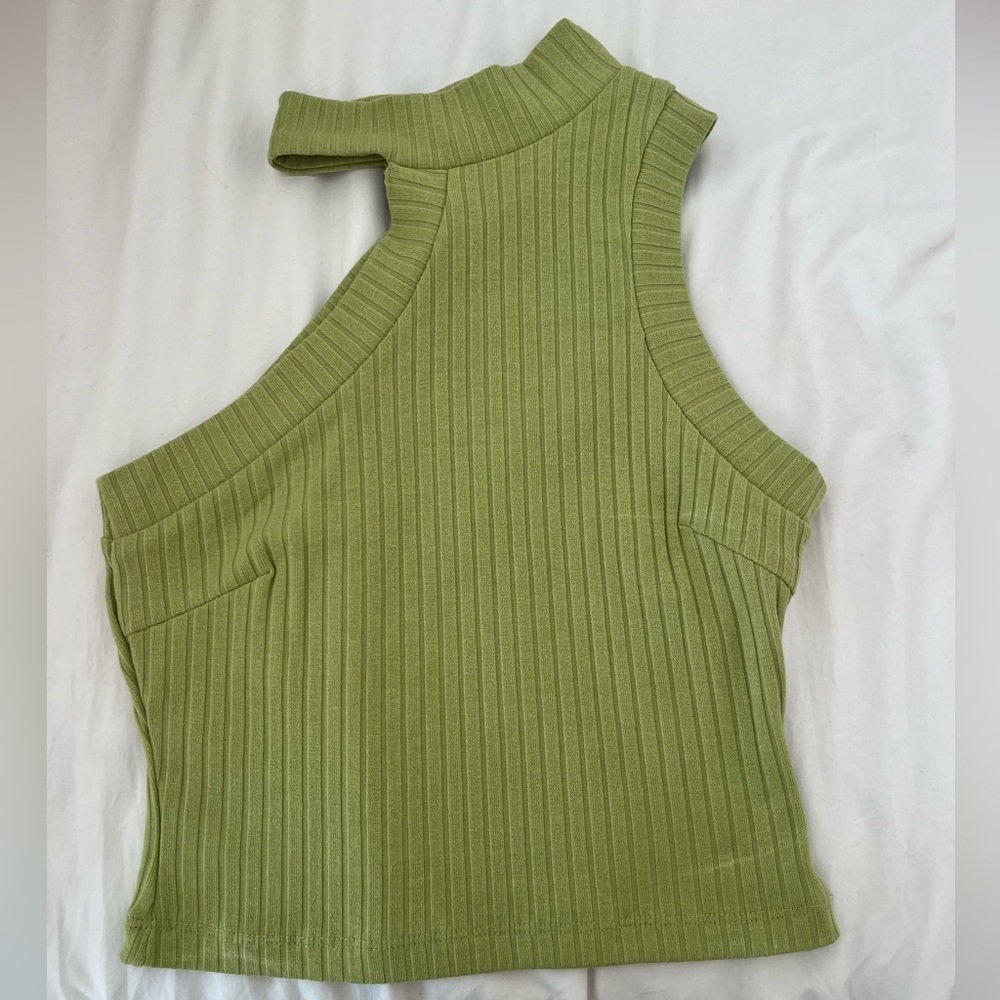 princess polly asymmetrical green top